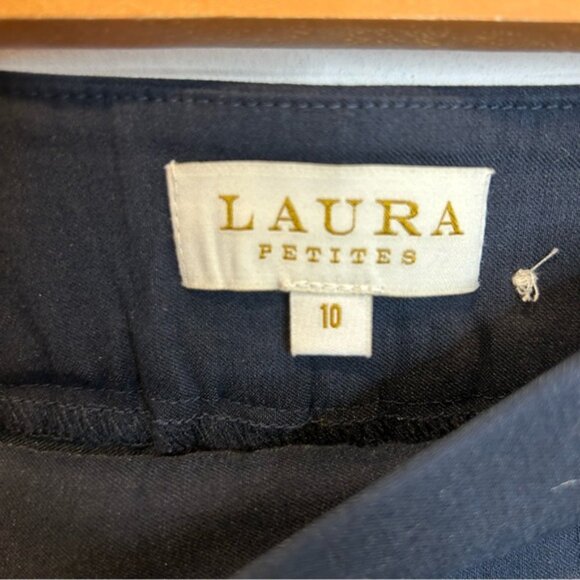 Laura Stud Detail Slim Leg Pants Dark Navy Blue - Picture 6 of 9